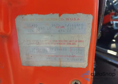 1985 Ford Mustang Lx z USA, uszkodzony, nr VIN 1FABP26A2FF154883